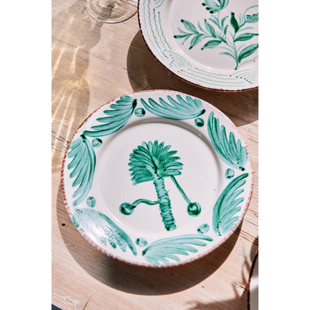 Casa Nuno Green Palm Plate Styled