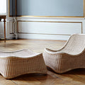 Rattan Chill Lounge with Ottoman Styled