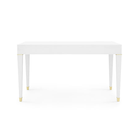Claire White Linen Desk Back View