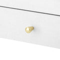 Claire White Linen Desk Hardware