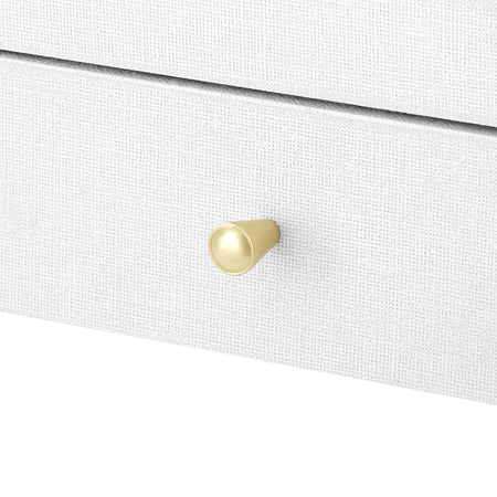 Claire White Linen Desk Hardware