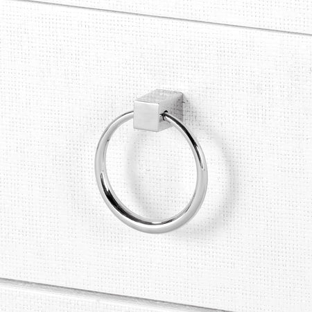 Clayton White Etegere Nickel Hardware