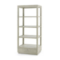 Clayton Grey Tweed Etagere Angle View