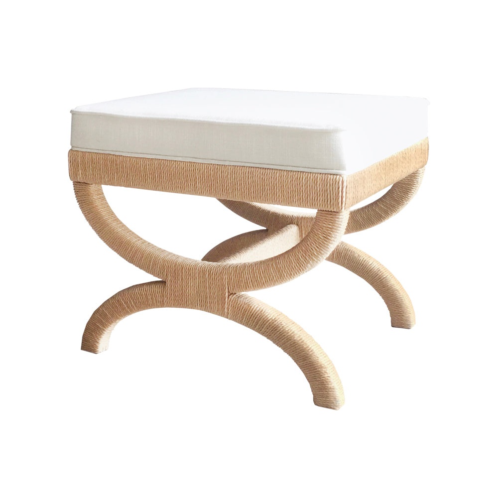 Coastal Rope Stool Upholstered Ottomans and Stools Dear Keaton