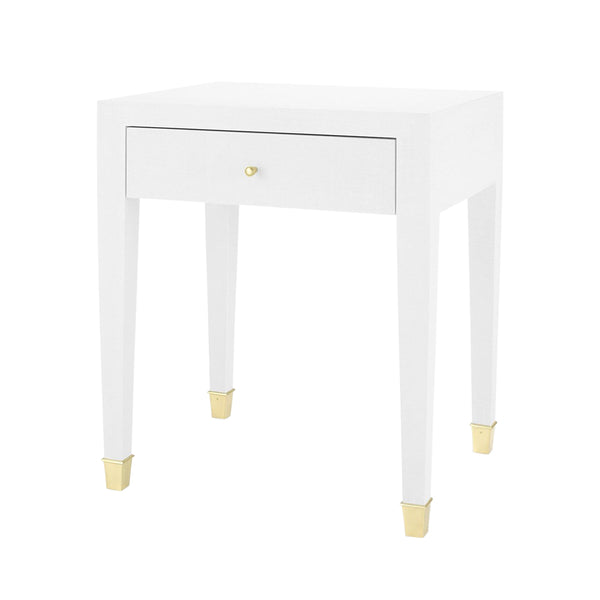 Claire White Linen Side Table From Dear Keaton