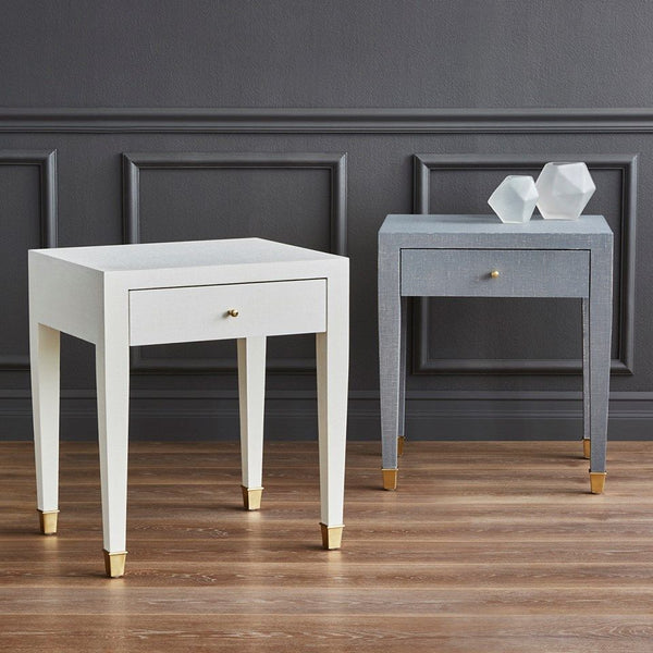 Claire White Linen Side Tables Styled