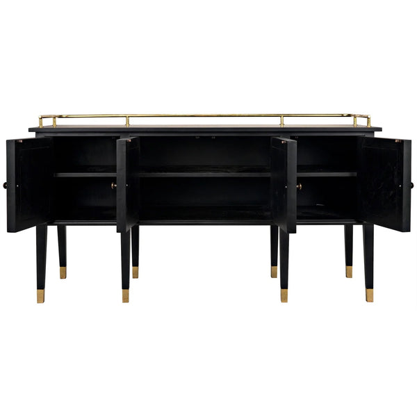 Conveni Charcoal Sideboard Open View