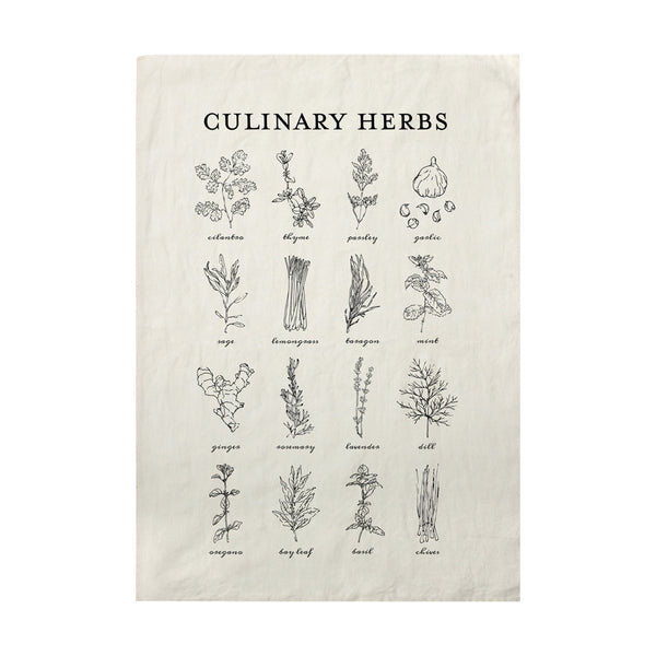 Culinary Herbs Tea Towel From Dear Keaton