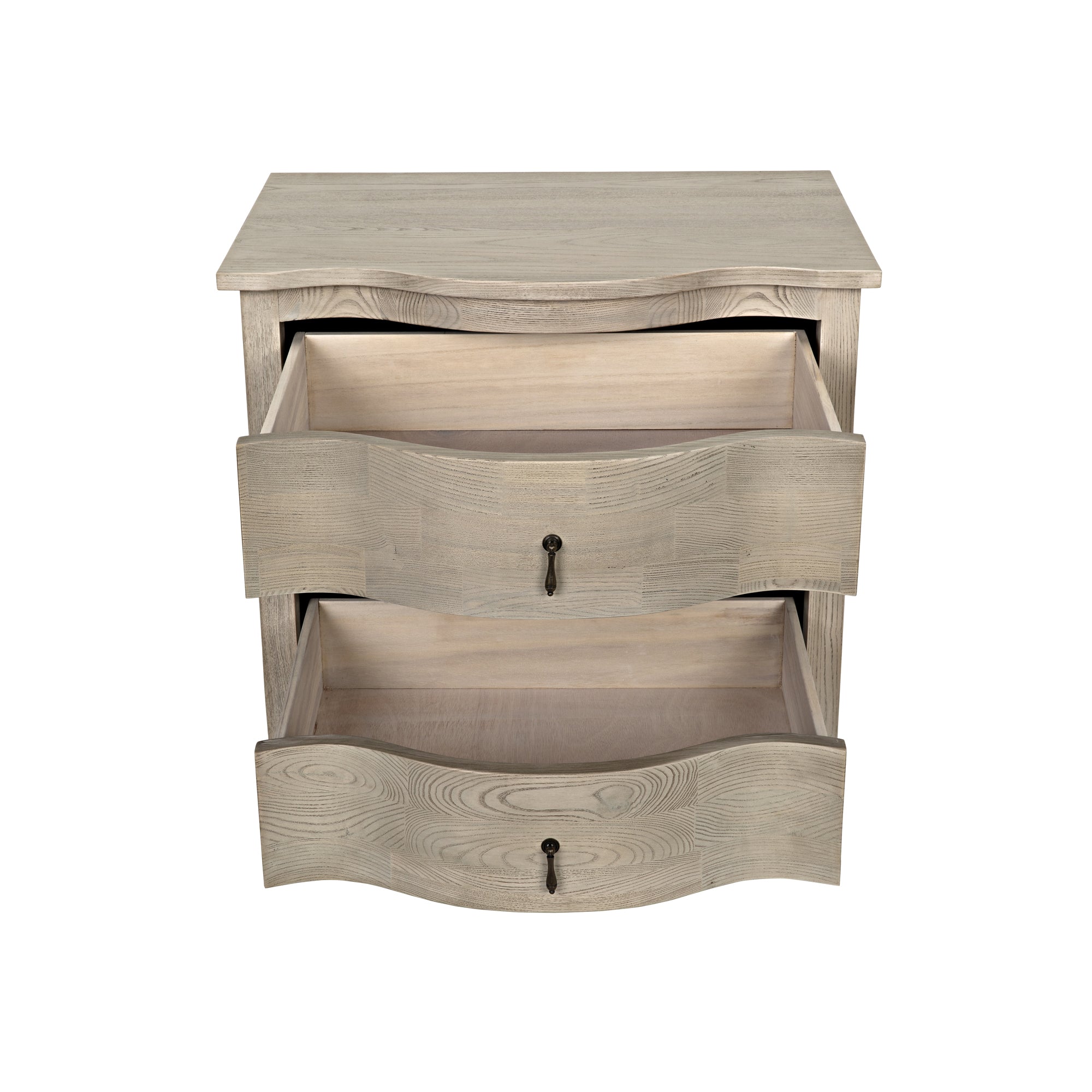 Curved Front Side Table Open View