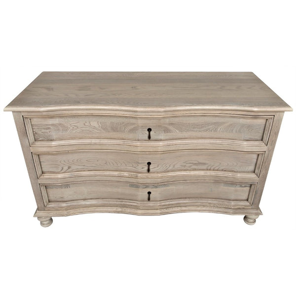 Curved Front Three Drawer Chest Alternate View
