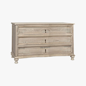 Curved Front Three Drawer Chest