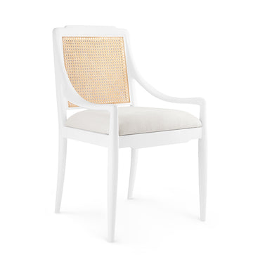Aiden White Arm Chair Shop Woven Cane Back Chairs Dear Keaton