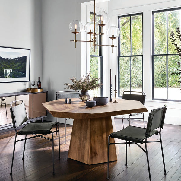 Decker Dining Table Styled in dining nook
