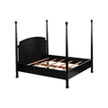 Douglas Black Bed with wood slats
