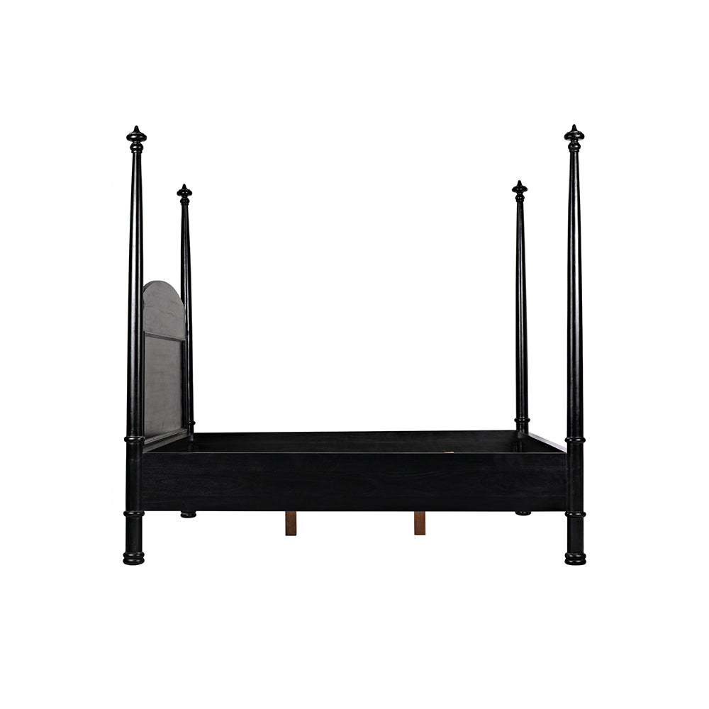 Douglas Black Mahogany Four Poster Bed side view