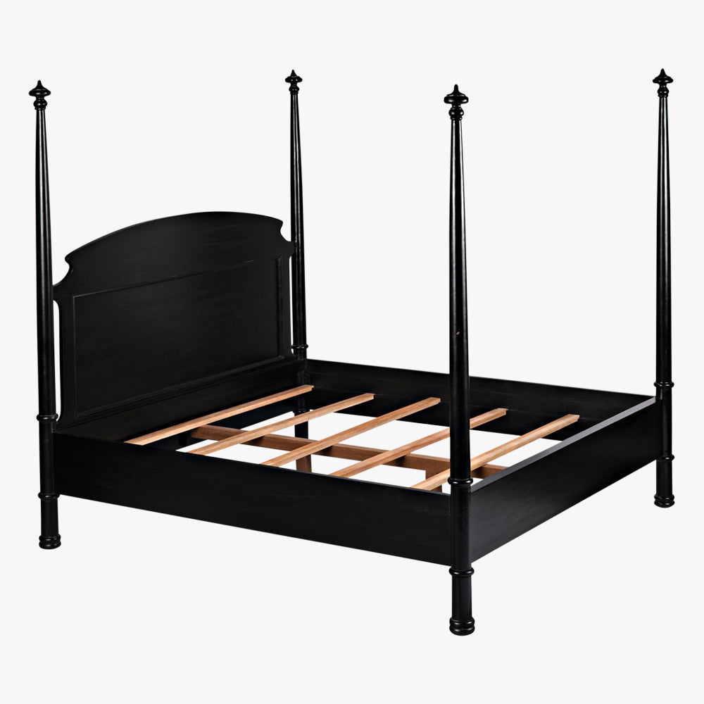 Douglas Four Poster Black Mahogany Bed