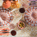 Casa Coral Stripe Plates Styled - Pomelo Casa