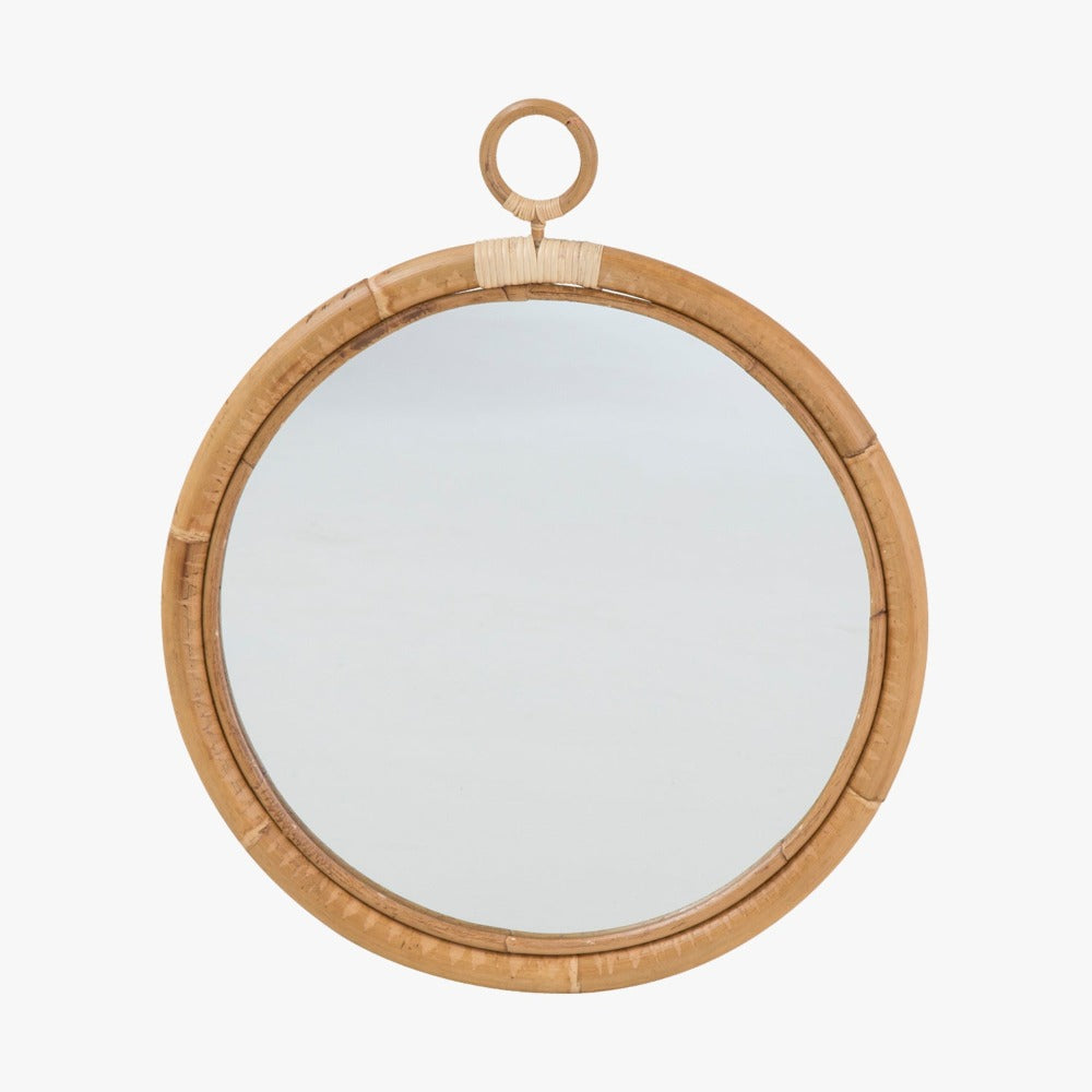 Ella Rattan Round Mirror|Ella Round Rattan Mirror from Dear Keaton|Ella Rattan Round Mirror Sizes|Sika Design Ella Mirror and Romeo Cart Styled