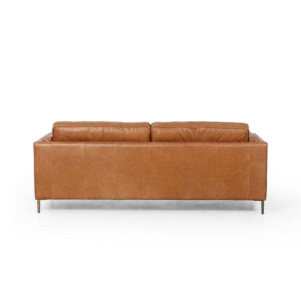 Everitt Butterscotch Leather Sofa Backup