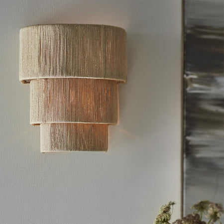 Palecek Everly Tiered Sconce illuminated