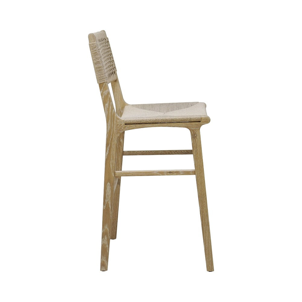 Flint Natural Bar Stool Side View