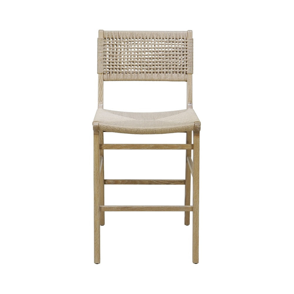 Flint Natural Counter Stool Front View