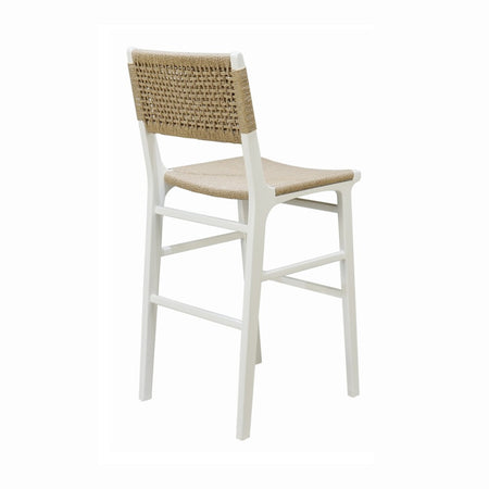 Flint White Bar Stool Back View