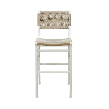 Flint White Bar Stool Front View