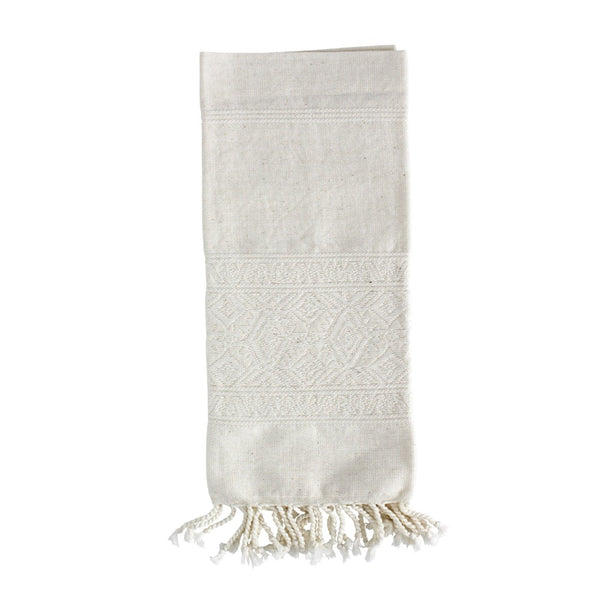 Flores Natural Hand Loomed Towel