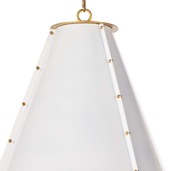 French Maid Small White Chandelier Closeup