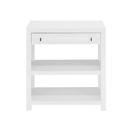 Gage White Lacquer Side Table From Dear Keaton