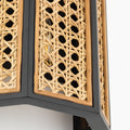 Georgia Woven Cane Sconce Closeup