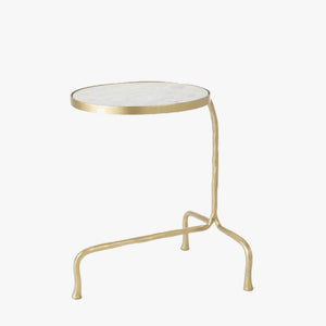Cantilever Brass Accent Table
