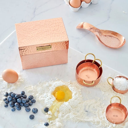 Hammered Copper Recipe Box Styled