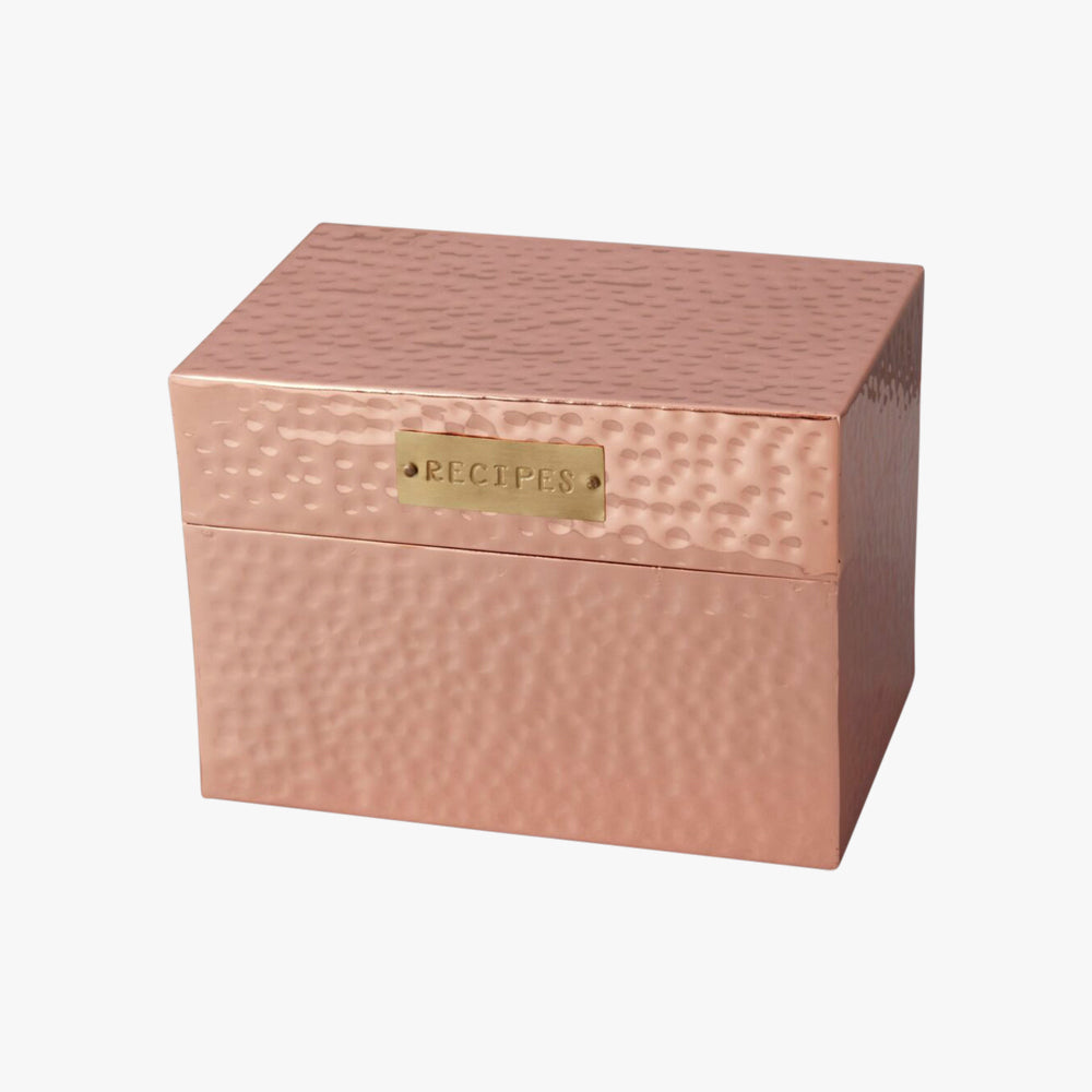 Hammered Copper Recipe Box