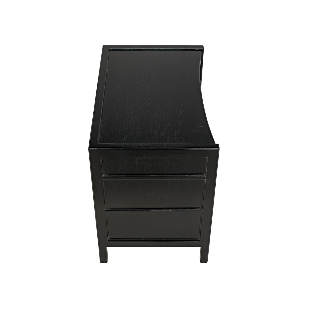 Hampton Black Mahogany Side Table Top View