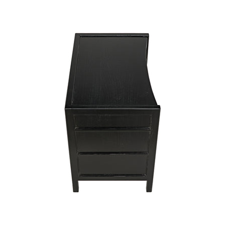 Hampton Black Mahogany Side Table Top View