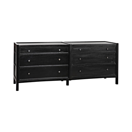 Hampton Black Six Drawer Dresser From Dear Keaton