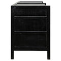 Hampton Black Six Drawer Dresser Side View