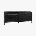 Hampton Black Six Drawer Dresser
