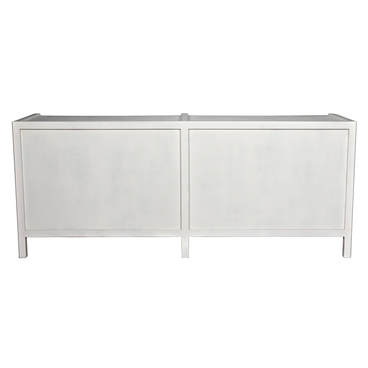 Hampton White Six Drawer Dresser Back View