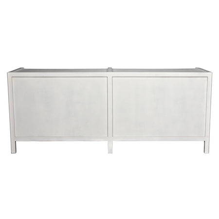 Hampton White Six Drawer Dresser Back View