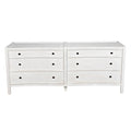 Hampton White Six Drawer Dresser Front View