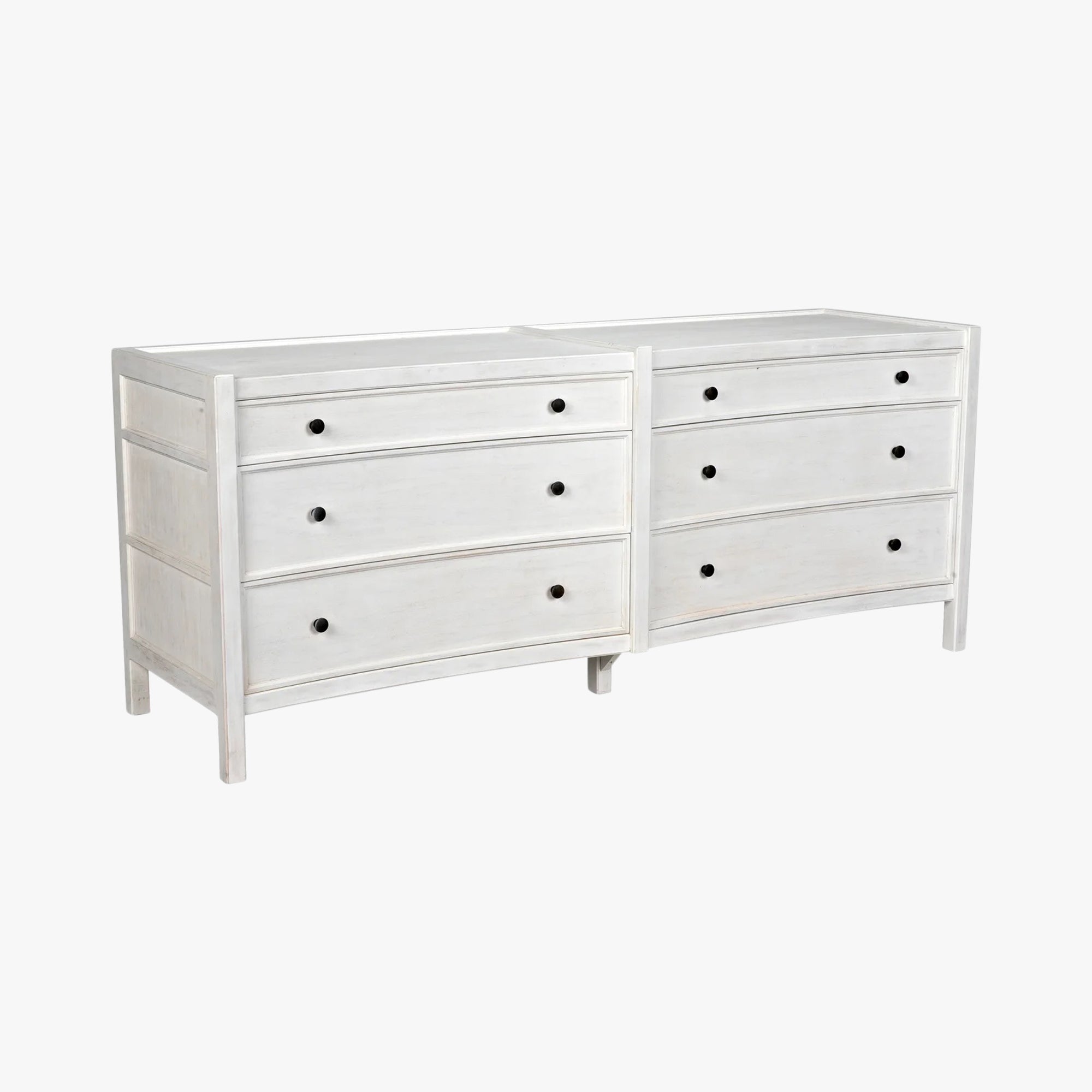 Hampton White Six Drawer Dresser