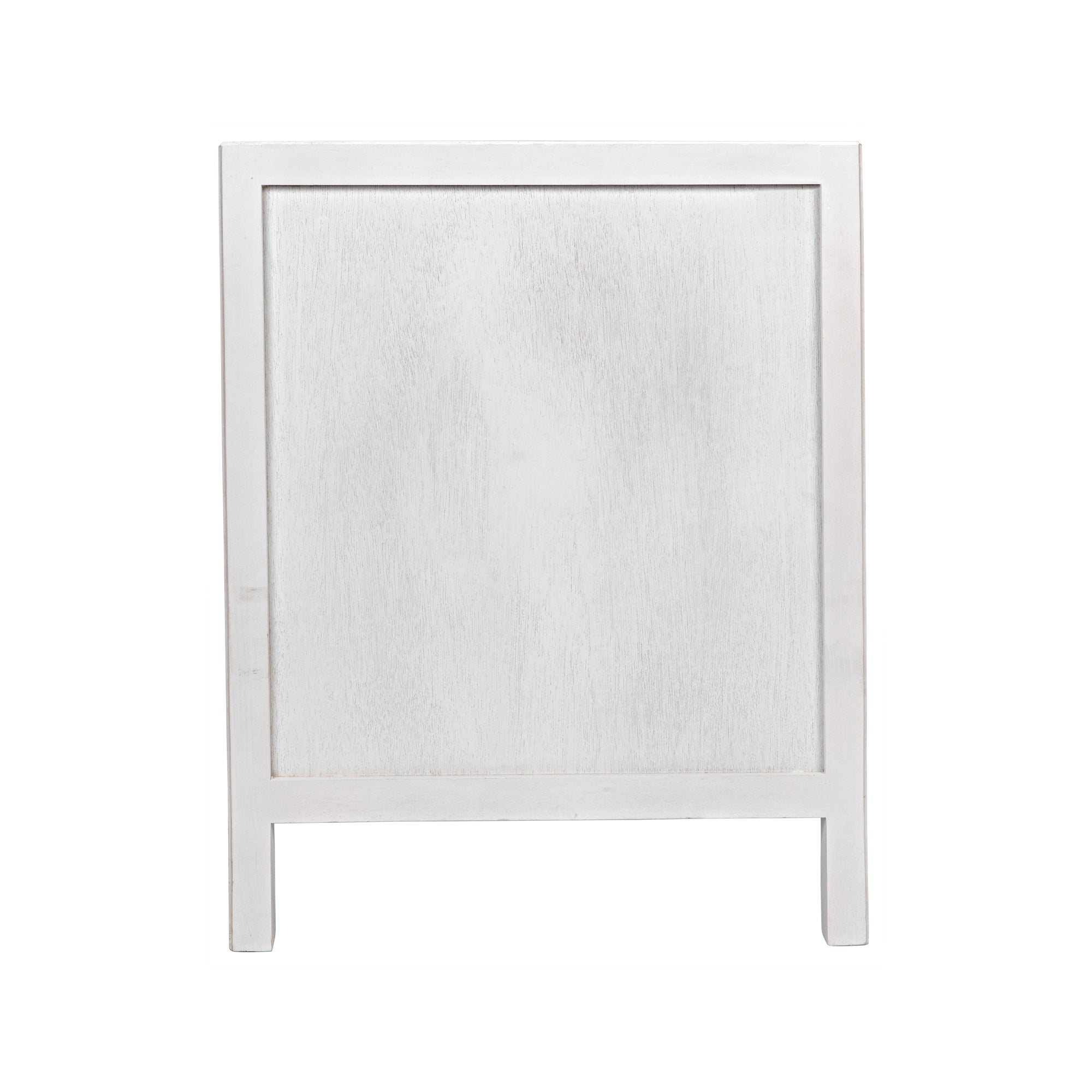 Hampton White Small Nightstand Back View