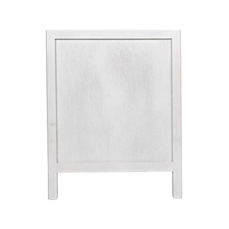 Hampton White Small Nightstand Back View