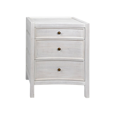 Hampton Whitewash Mahogany Bedside Table From Dear Keaton
