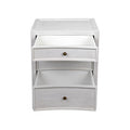 Hampton White Small Nightstand Open View