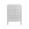 Hampton White Small Nightstand Side View