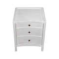 Hampton Whitewash Small Nightstand Top View